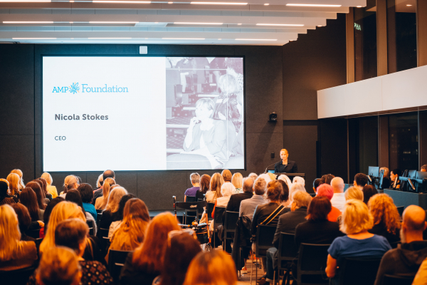 Nicola Stokes welcoming the Equity and Inclusion audience in Sydney